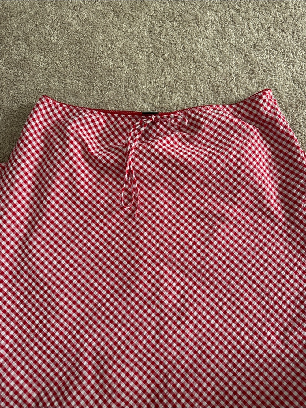 wild fable Red & White Gingham Mini Skirt